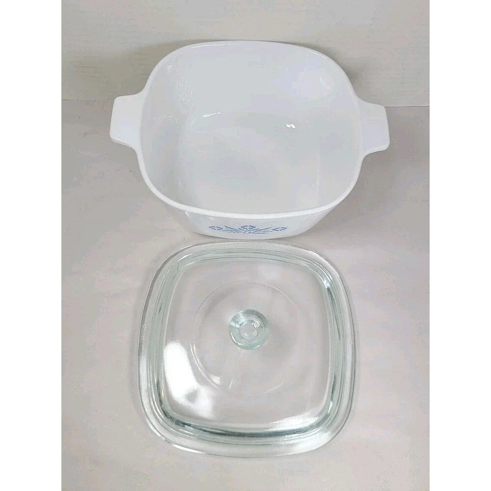 Vintage Corning Ware 1-3/4 QT Blue Cornflower Casserole Dish w/Lid P-1-3/4-B USA